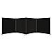 Divisorio A 4 Pannelli Nero 698x180 Cm In Tessuto - Foto miniatura 7