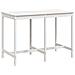 Tavolo Da Giardino Bianco 159,5x82,5x110 Cm Legno Massello Pino - Foto miniatura 1