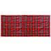 Tovaglia Cucina Soggiorno Misto Cotone Fantasia Tinto In Filo Con Lurex Mod. Natalina Scozzese Runner Rosso - Foto miniatura 1