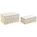 Scatola-portagioie Dkd Home Decor 25 X 15 X 12 Cm Bianco Madreperla 8 Cm (2 Unità) - Foto miniatura 1
