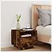 Comodino Con Luci Led Rovere Fumo 40x39x37 Cm - Foto miniatura 3