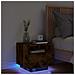 Comodino Con Luci Led Rovere Fumo 40x39x37 Cm - Foto miniatura 1
