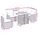 Set Divani Da Giardino 7 Pz Con Cuscini Grigio In Polyrattan - Foto miniatura 2