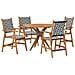 Set da Pranzo per Giardino 5 pz in Legno Massello di Acacia - Foto miniatura 1