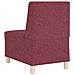 Divano Sedia Rosso Vino 55 cm in Tessuto - Foto miniatura 6