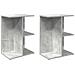 Comodini 2 Pz Grigio Cemento 46,5x29x61 Cm In Legno Multistrato - Foto miniatura 2