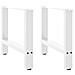 Gambe Per Tavolino Bianco 2 Pz 60x(42-43) Cm Acciaio - Foto miniatura 1