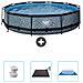 Piscina Fuori Terra - In Giro - 360x360x76 Cm - Grigio - Include Accessori Coordinati Cb91 - Foto miniatura 1