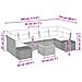 Set di Divani da Giardino 8 Pezzi con Cuscini Beige Polyrattan Acacia - Foto miniatura 9
