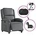 Poltrona Reclinabile Elettrica Grigia in Similpelle - Foto miniatura 6