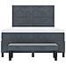 Letto Box Spring con Materasso e Panca Grigio Scuro 140x190 cm Velluto - Foto miniatura 9