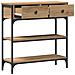 Tavolino Console Rovere Artigianale 72,5x25x75 cm Legno Ingegnerizzato & Acciaio - Foto miniatura 5