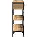 Tavolino Console Rovere Artigianale 72,5x25x75 cm Legno Ingegnerizzato & Acciaio - Foto miniatura 7