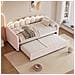 Letto Da Giorno 90x200cm, Con Letto A Scomparsa, Luce Cambia Colore, Telecomando, Divano Letto, Letto Singolo (senza Materasso), Stile Minimalista, Velluto, Rosa - Foto miniatura 1
