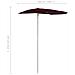 Ombrellone Semicircolare Da Giardino Con Palo 180x90 Cm Bordò - Foto miniatura 7