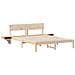 Rete letto con comodini Marrone Legno di pino massello - Foto miniatura 1