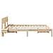 Rete letto con comodini Marrone Legno di pino massello - Foto miniatura 7