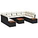 Set Divano da Giardino 6 pcs Nero e crema 289 x 209 x 85 cm - Foto miniatura 1