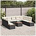 Set Divano da Giardino 6 pcs Nero e crema 289 x 209 x 85 cm - Foto miniatura 3