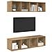 Set mobile TV 2 pcs rovere artigianale 37 x 37 x 142.5 cm - Foto miniatura 3