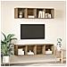Set mobile TV 2 pcs rovere artigianale 37 x 37 x 142.5 cm - Foto miniatura 4
