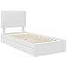 Letto con Contenitore Bianco 90 x 190 cm Legno multistrato - Foto miniatura 4