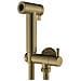 Idroscopino Wc Doccetta Ottone Portatile Shutoff Monogetto Con Leva Kit *** Finitura- : Oro Matt Satinato Tondo - Foto miniatura 1