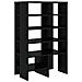 Mobile per scarpe 2 pcs Rovere Nero Legno multistrato - Foto miniatura 6