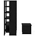 Mobile per scarpe 2 pcs Rovere Nero Legno multistrato - Foto miniatura 9