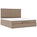 Struttura Letto Pouf con Materasso 180x200 cm Similpelle - Foto miniatura 6