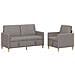 Set di Divani con Storage 2 pcs Tortora Poliestere - Foto miniatura 1