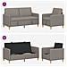 Set di Divani con Storage 2 pcs Tortora Poliestere - Foto miniatura 4
