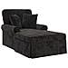 Chaise Longe con Gonna con cuscino Nero 157 x 91 x 91 cm ARES - Foto miniatura 1