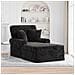 Chaise Longe con Gonna con cuscino Nero 157 x 91 x 91 cm ARES - Foto miniatura 2