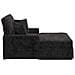 Chaise Longe con Gonna con cuscino Nero 157 x 91 x 91 cm ARES - Foto miniatura 5