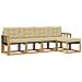 Set di divani da esterno con cuscino 5 pcs Bianco e Beige - Foto miniatura 1