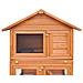 Gabbia per conigli da esterno in legno a 3 strati - Foto miniatura 3
