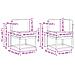 Set di divani da esterno 4 pcs Bianco e Grigio Chiaro - Foto miniatura 8