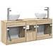 Set di Armadi da Bagno 3 pz Rovere Sonoma 49,5 x 35 x 63 cm - Foto miniatura 5