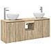 Set di Armadi da Bagno 3 pz Rovere Sonoma 49,5 x 35 x 63 cm - Foto miniatura 1