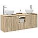 Set di Armadi da Bagno 3 pz Rovere Sonoma 49,5 x 35 x 63 cm - Foto miniatura 10