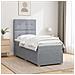 Letto box spring con materasso Grigio Chiaro Singolo Tessuto - Foto miniatura 2