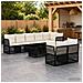 Set Divano da Giardino 8 pz Nero polyrattan - Foto miniatura 10
