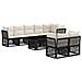 Set Divano da Giardino 8 pz Nero polyrattan - Foto miniatura 1