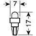 Set 5 de T5 A Led 5mm Per Cruscotto, Blu - Foto miniatura 5