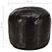 Pouf Nero 40x35 Cm In Vera Pelle Di Capra - Foto miniatura 4