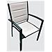 Sedia Con Braccioli Vania Alluminio Textilene Doppio Strato Bianco / grigio - Foto miniatura 2