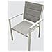 Sedia Con Braccioli Vania Alluminio Textilene Doppio Strato Bianco / grigio - Foto miniatura 1
