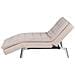 Chaise Longue Regolabile In Velluto Beige Loiret - Foto miniatura 1