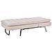 Chaise Longue Regolabile In Velluto Beige Loiret - Foto miniatura 9